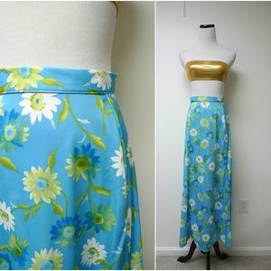 VTG 90s Foxy Fire daisy maxi skirt . made in USA